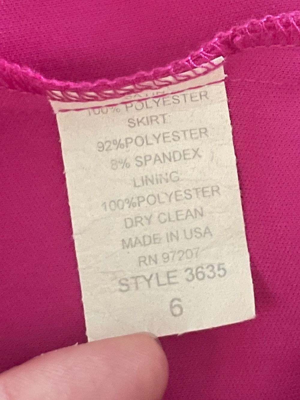 Vintage Mary L Couture Magenta Cutout Back Dress | Size 6 | Made in USA - Picture 7 of 12
